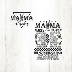 Mama Tour Skeleton Hand Happy Mothers Day SVG File Digital
