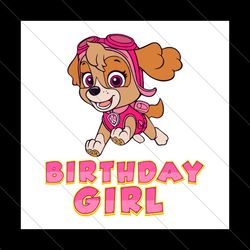 Cute Paw Patrol Skye Birthday Girl SVG File Digital