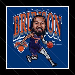 Jalen Brunson New York Knicks Cartoon PNG File Digital