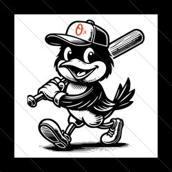 Baltimore Orioles Bird Cartoon Baseball SVG File Digital