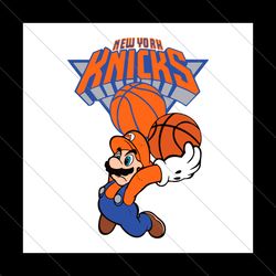 Super Mario Basketball New York Knicks SVG File Digital