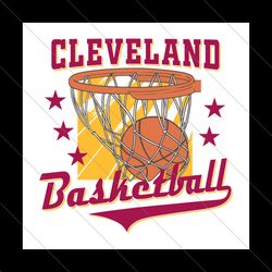 Vintage Cleveland Basketball SVG File Digital