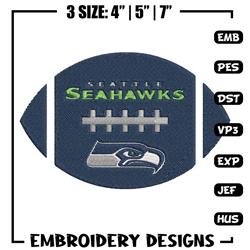 Seattle Seahawks Ball embroidery design, Seattle Seahawks embroidery, NFL embroidery, logo sport embroidery.