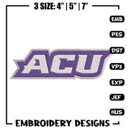 Abilene Christian logo embroidery design, NCAA embroidery, Sport embroidery, logo sport embroidery, Embroidery design
