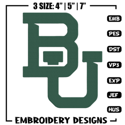 Baylor University logo embroidery design, NCAA embroidery,Sport embroidery,Logo sport embroidery,Embroidery design