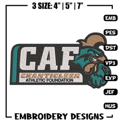 Coastal Carolina logo embroidery design, NCAA embroidery, Sport embroidery,Logo sport embroidery,Embroidery design