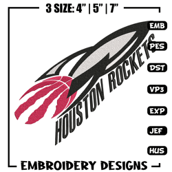 Houston Rockets logo embroidery design, NBA embroidery, Sport embroidery,Embroidery design,Logo sport embroidery