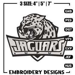 IUPUI Jaguars logo embroidery design, Sport embroidery, logo sport embroidery, Embroidery design,NCAA embroidery.