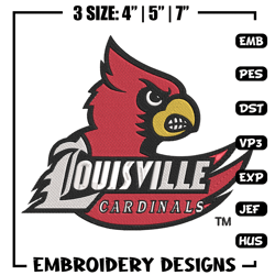 Louisville Cardinals logo embroidery design, NCAA embroidery,Sport embroidery,Logo sport embroidery,Embroidery design.