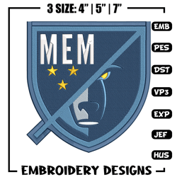 Memphis Grizzlies design embroidery design, NBA embroidery, Sport embroidery, Embroidery design, Logo sport embroidery