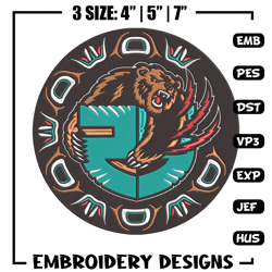 Memphis Grizzlies design embroidery design, NBA embroidery,Sport embroidery,Embroidery design, Logo sport embroidery