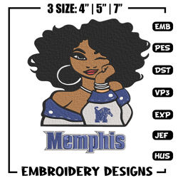 Memphis Tigers girl embroidery design, NCAA embroidery, Embroidery design, Logo sport embroidery, Sport embroidery