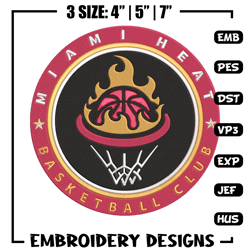 Miami Heat basketball embroidery design,NBA embroidery, Sport embroidery, Embroidery design, Logo sport embroidery.
