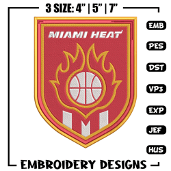 Miami Heat basketball embroidery design,NBA embroidery, Sport embroidery, Embroidery design, Logo sport embroidery