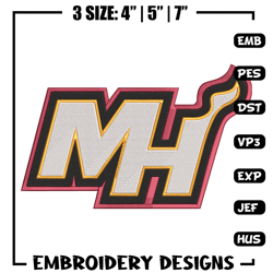 Miami Heat logo embroidery design, NBA embroidery,Sport embroidery, Embroidery design , Logo sport embroidery.