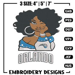 Orlando Magic girl embroidery design, NBA embroidery, Sport embroidery,Embroidery design ,Logo sport embroidery