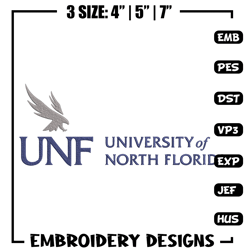 University of North Florida embroidery design, NCAA embroidery,Sport embroidery,logo sport embroidery,Embroidery design