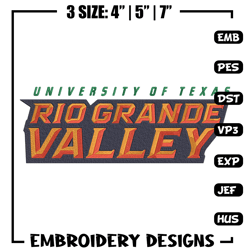 UTRGV Vaqueros Logo embroidery design, NCAA embroidery,Sport embroidery,logo sport embroidery,Embroidery design.