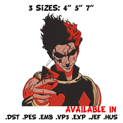 Hisoka Poster Embroidery Design, Hxh Embroidery, Embroidery File, Anime Embroidery, Anime shirt, Digital download