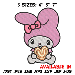 My Melody Embroidery Design, My Melody cartoon Embroidery, Embroidery File, Cartoon shirt, Digital download.