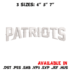 New England Patriots logo embroidery design, New England Patriots embroidery, NFL embroidery, logo sport embroidery.