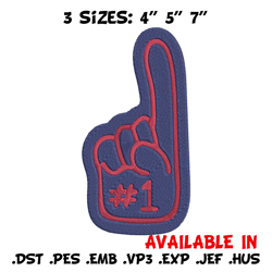 New York Giants Foam Finger embroidery design, New York Giants embroidery, NFL embroidery, logo sport embroidery.