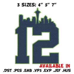 Seattle Seahawks 12th embroidery design, Seattle Seahawks embroidery, NFL embroidery, logo sport embroidery.