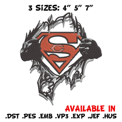 superman symbol chicago bears embroidery design, bears embroidery, nfl embroidery, sport embroidery, embroidery design.