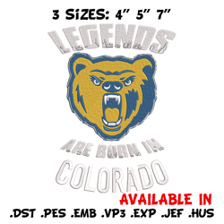 Northern Colorado poster embroidery design, NCAA embroidery, Embroidery design, Logo sport embroidery, Sport embroidery