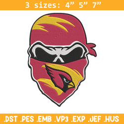 Arizona Cardinals Skull embroidery design, Arizona Cardinals embroidery, NFL embroidery, logo sport embroidery.