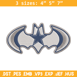 Batman Symbol Dallas Cowboys embroidery design, Dallas Cowboys embroidery, NFL embroidery, logo sport embroidery.