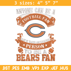 chicago bears fan embroidery design, chicago bears embroidery, nfl embroidery, sport embroidery, embroidery design.
