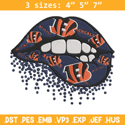 Cincinnati Bengals dripping lips embroidery design, Cincinnati Bengals embroidery, NFL embroidery, logo sport embroidery