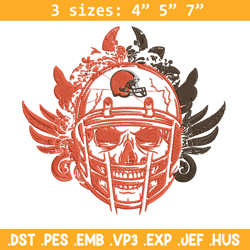 Cleveland Browns Skull Helmet embroidery design, Browns embroidery, NFL embroidery, sport embroidery, embroidery design.