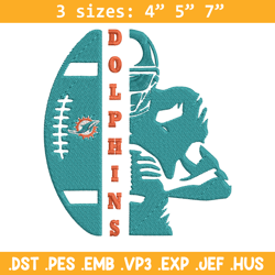 Football Player Miami Dolphins embroidery design, Miami Dolphins embroidery, NFL embroidery, sport embroidery.