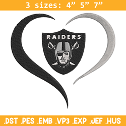 Heart Las Vegas Raiders embroidery design, Raiders embroidery, NFL embroidery, sport embroidery, embroidery design.