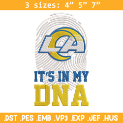 It's In My Dna Los Angeles Rams embroidery design, Rams embroidery, NFL embroidery, sport embroidery, embroidery design.