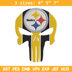 Pittsburgh Steelers Skull embroidery design, Steelers embroidery, NFL embroidery, sport embroidery, embroidery design