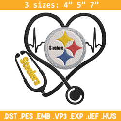 Stethoscope Pittsburgh Steelers embroidery design, Pittsburgh Steelers embroidery, NFL embroidery, logo sport embroidery