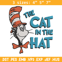 the cat in the hat embroidery design, dr seuss embroidery, embroidery file, embroidery design, digital download