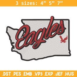 Eastern Washington eagles embroidery design, NCAA embroidery, Embroidery design, Logo sport embroidery, Sport embroidery
