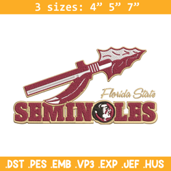 Florida State Seminoles logo embroidery design, NCAA embroidery,Sport embroidery,Logo sport embroidery,Embroidery design