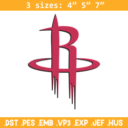 Houston Rockets logo embroidery design,NBA embroidery,Sport embroidery, Embroidery design, Logo sport embroidery