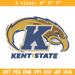 Kent State logo embroidery design, NCAA embroidery, Sport embroidery,Logo sport embroidery,Embroidery design.