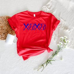xoxo baseball shirt, baseball fan, baseball shirt, sports shirt, gift for baseball lover, baseball mom shirt