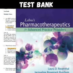 Test Bank for Lehne's Pharmacotherapeutics for Advanced Practice Providers by Laura Rosenthal All Chapters