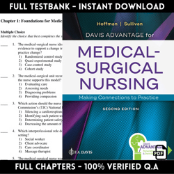 Davis Advantage for Medical-Surgical Nursing: Making Connections to Practice 2nd Edition by Hoffman Test bank
