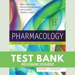 Test Bank For Pharmacology: A Patient-Centered Nursing Process Approach 11th Edition by Linda E. McCuist