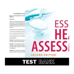 Test Bank for Essential Health Assessment Second Edition by Janice Thompson