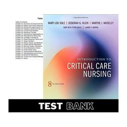 Test Bank for Introduction to Critical Care Nursing 8th Edition by Mary Lou Sole